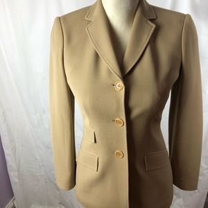 Ann Taylor Petites, 0P, tailored tan blazer jacket